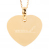 Collier cœur plaqué or 18 carats à personnaliser