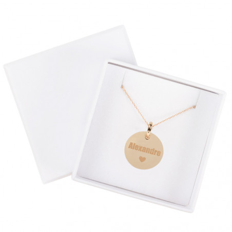 Collier rond en plaqué or 18K personnalisé