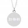 Collier zodiaque Scorpion en argent personnalisé gravé