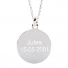 Collier signe zodiaque taureau en argent personnalisable