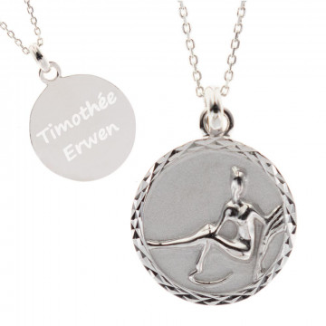 Collier zodiaque vierge en argent personnalisé
