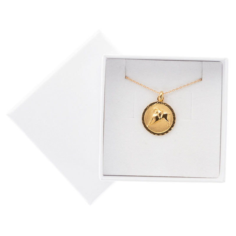 Pendentif Médaille Signe Du Zodiaque Vierge Plaqué Or Jaune - Bijou Neuf - GL