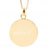 Collier plaqué or zodiaque à graver
