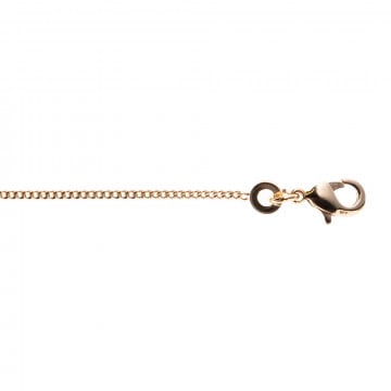 Chaine collier bébé 25 cm forçat plaqué or 18 carats