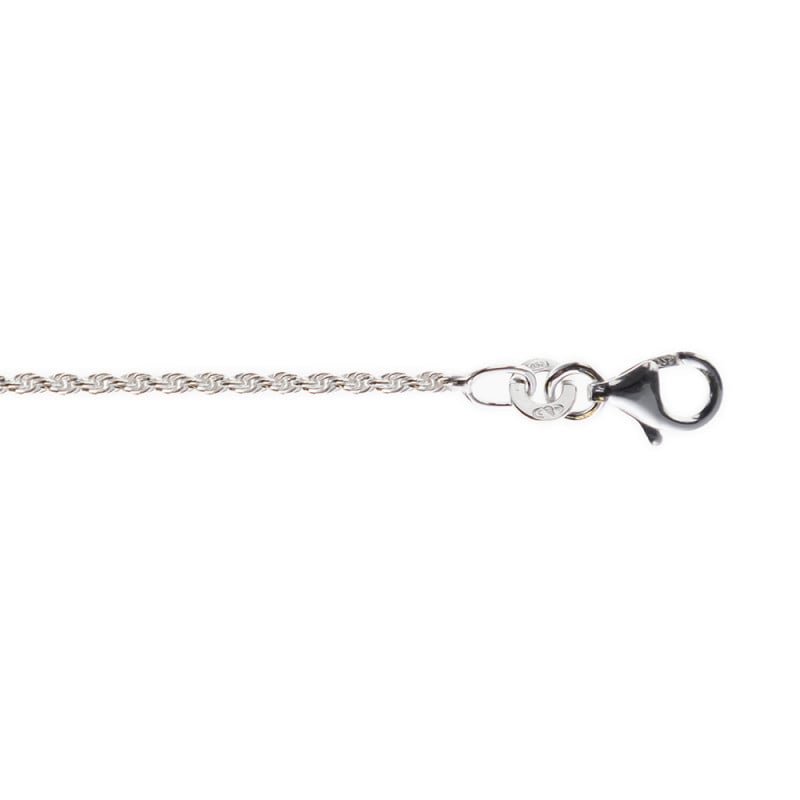 Chaine corde adulte 50cm en argent 925