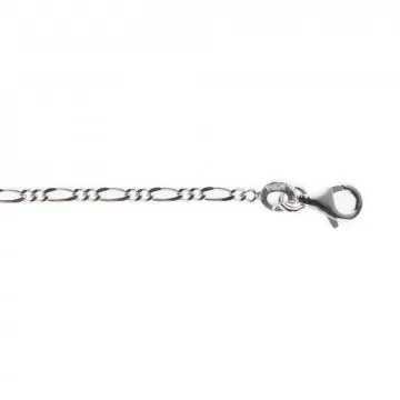 Chaine de collier pour adulte en argent 925 - Chaine 50 cm Figaro