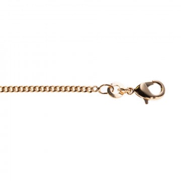Chaine 50 cm pour collier - Chaine type gourmette plaqué Or jaune 18 Carats