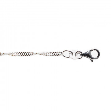 Chaine bijou 50 cm - Chaine type Singapour en argent massif 925