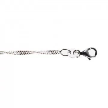 Chaine bijou 50 cm - Chaine type Singapour en argent massif 925
