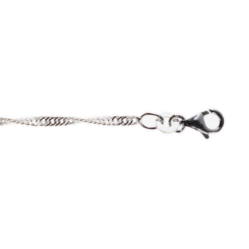 Chaine adulte 50 cm maille Singapour en argent