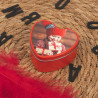 Petite boite cœur rouge imprimée photo