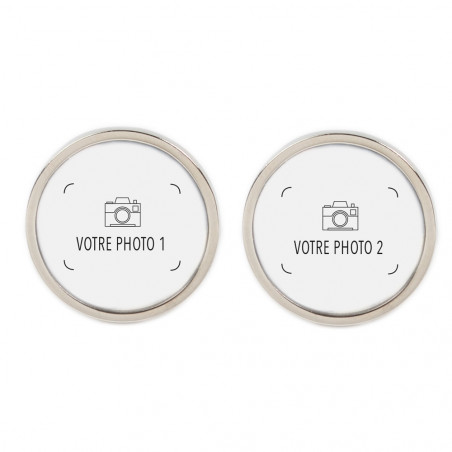 Boutons manchette rond imprimé
