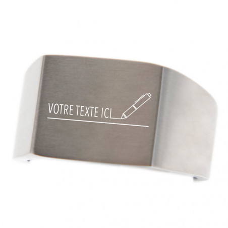 Bague homme acier gravé