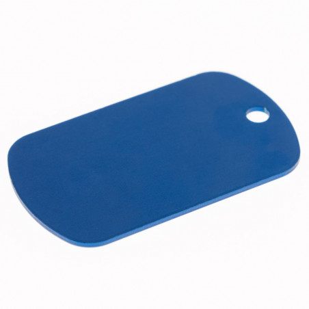 Plaque militaire bleu aluminium