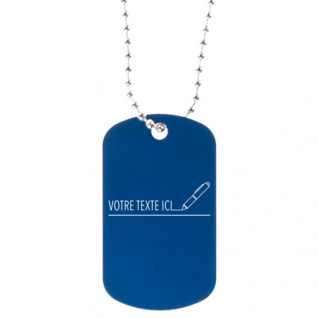 Plaque militaire bleu personnalisable