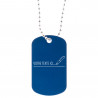 Plaque militaire bleu personnalisable