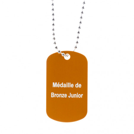 Plaque militaire couleur caramel personnalisée