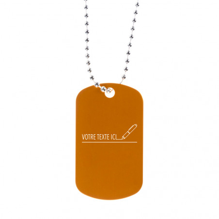 Id Tag couleur caramel personnalisable