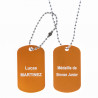 Plaque militaire double caramel personnalisable