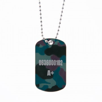 Plaque militaire camouflage personnalisable avec gravure texte