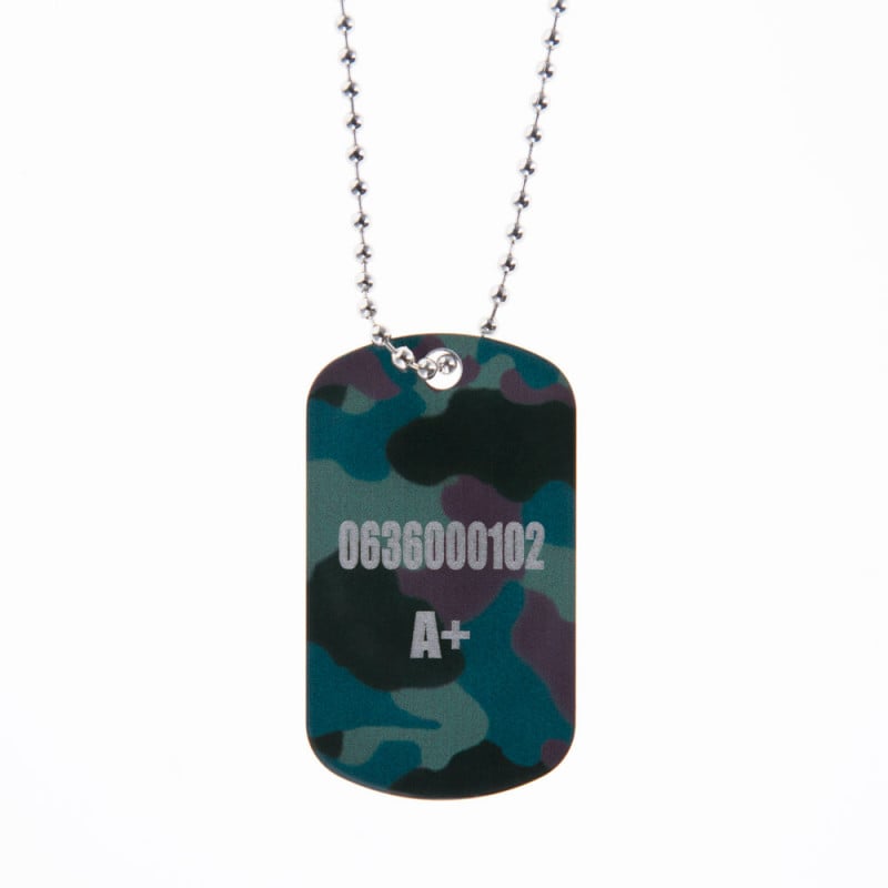Plaque militaire camouflage personnalisable avec gravure texte