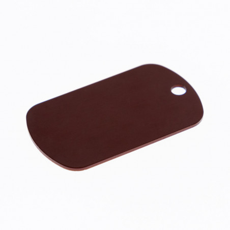 Dog tag marron