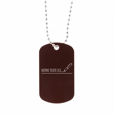 Plaque militaire marron