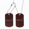 Dog Tag double marron personnalisé