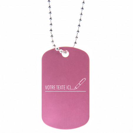 Plaque militaire rose gravure
