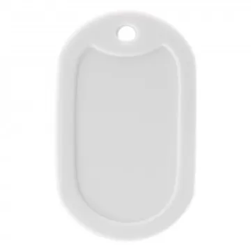 Protection dog tag blanc