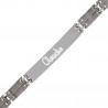Gourmette double croche en acier inox personnalisée