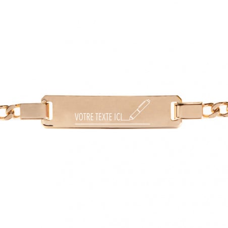 Gourmette enfant en plaqué or 18K
