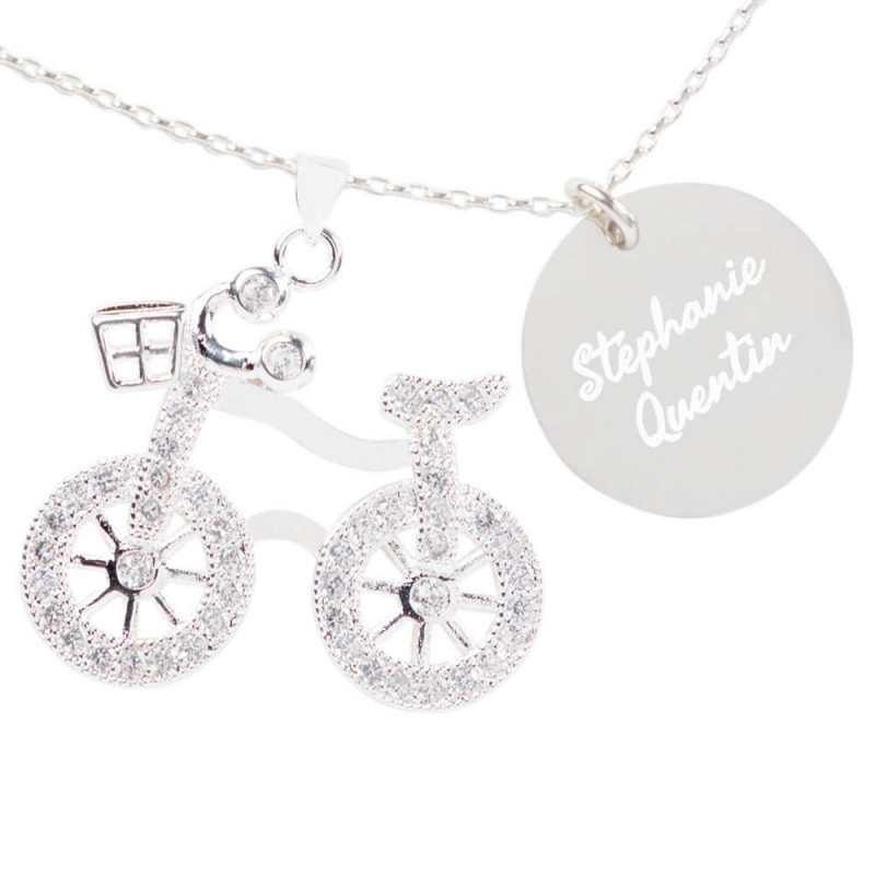 Collier vélo personnalisé texte