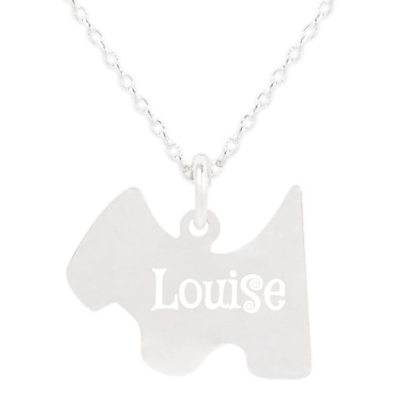 Pendentif chien gravé