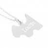 Collier chien avec gravure texte