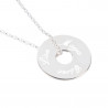 Collier disque personnalisable en argent