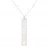 Collier plaque verticale en argent 925