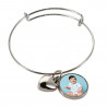 bracelet rond cœur avec photo