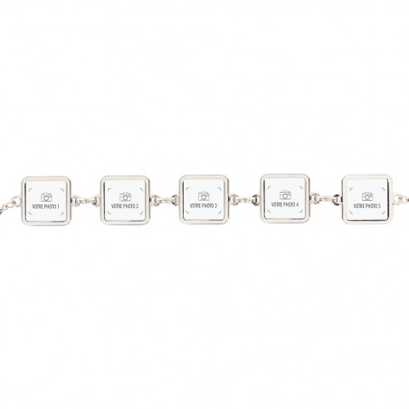 bracelet 5 pendentifs carrés
