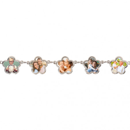 Bracelet 5 fleurs personnalisable