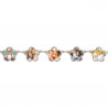 Bracelet 5 fleurs personnalisable