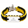 Bracelet épais cordon noir et jaune