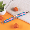 Bracelet cordon épais bleu et rose personnalisable