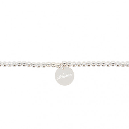bracelet perle en argent personnalisable