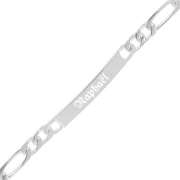 Gourmette argent gravée
