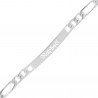 Gourmette argent gravée