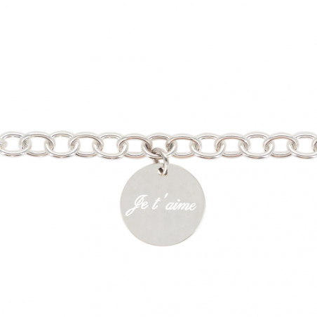 Bracelet médaillon rond