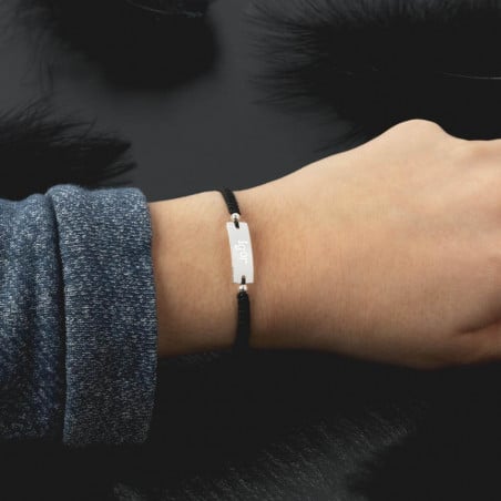 Bracelet personnalisé en Argent avec 3 plaques pour enfant