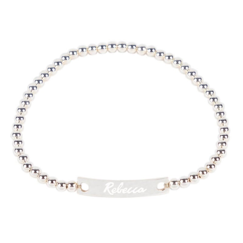 Bracelet perle personnalisé gravé