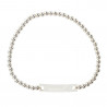 Bracelet perle plaque argent